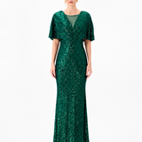 PAOLA FLUTTER SEQUIN MAXI BL86D07248