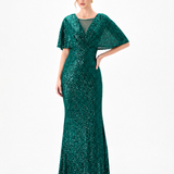 PAOLA FLUTTER SEQUIN MAXI BL86D07248