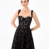 GAIA SWEETHEART LACE MIDAXI BL86D07300
