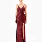 DREW HIGH SPLIT GOWN BL86D07302