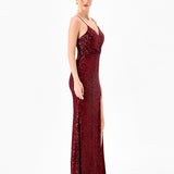 DREW HIGH SPLIT GOWN BL86D07302