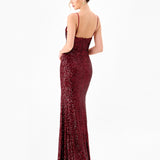 DREW HIGH SPLIT GOWN BL86D07302