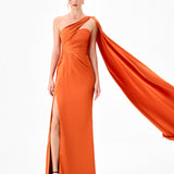 PALMER SATIN SASH GOWN BL86D07304