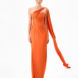 PALMER SATIN SASH GOWN BL86D07304
