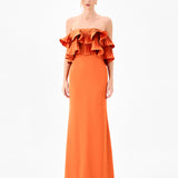 SWINNY PLEATED FRILL GOWN BL86D07305