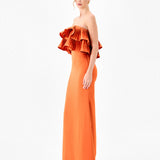 SWINNY PLEATED FRILL GOWN BL86D07305