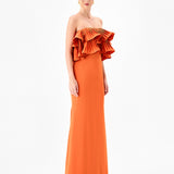 SWINNY PLEATED FRILL GOWN BL86D07305
