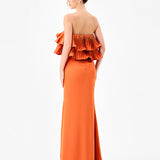 SWINNY PLEATED FRILL GOWN BL86D07305