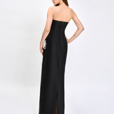 KEZIA 3D FLORAL MAXI BLACK/WHITE FLOWERS BL86D0958