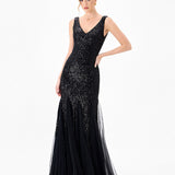 TISHA SEQUIN GODET GOWN B87D0925