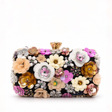 MARISEL FLORAL EMBELLISHED BLACK CLUTCH 352