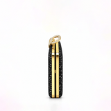 ELSIANA GLITTER RING CLASP BLACK CLUTCH 0050