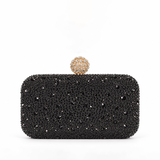 CELORA RHINESTONE BLACK CLUTCH 042T