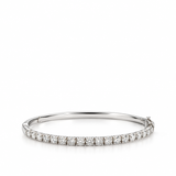 CHANTAL ROUND DIAMANTE SILVER BANGLE
