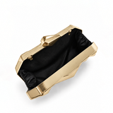 ORLENA FACETED METALLIC GOLD CLUTCH 0141