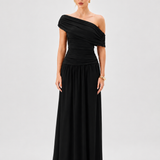 ASYMMETRIC SHOULDER MAXI BL85D0616