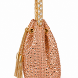 ELODINE RHINESTONE CHAMPAGNE BUCKET BAG J03910