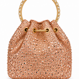 ELODINE RHINESTONE CHAMPAGNE BUCKET BAG J03910