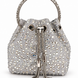 ELODINE RHINESTONE SILVER BUCKET BAG J03910