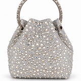 ELODINE RHINESTONE SILVER BUCKET BAG J03910