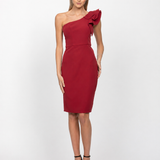 SUE FRILL SHORT DRESS BB33D31S - Burgundy