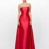 GRAYCE STRAPLESS SATIN GOWN B78D39L