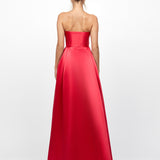 GRAYCE STRAPLESS SATIN GOWN B78D39L