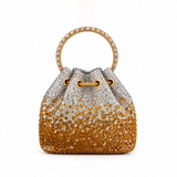 ELODINE RHINESTONE GRADIENT GOLDEN BUCKET BAG J03910