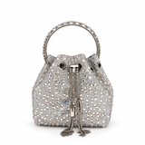 ELODINE RHINESTONE SILVER BUCKET BAG J03910