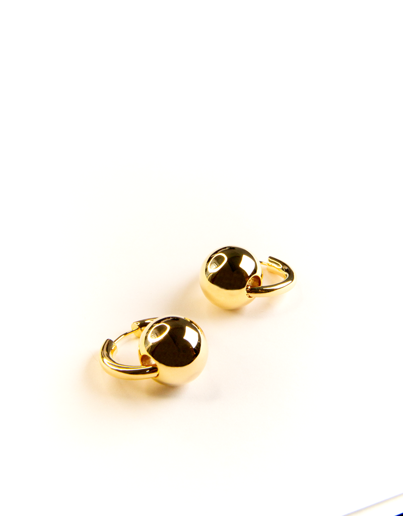 EMMA RING AND SPHERE DROP EARRINGS GOLD