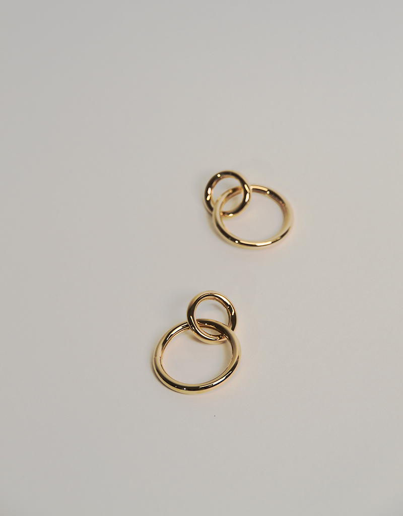 ETERNAL INTERLOCKING GOLD EARRINGS