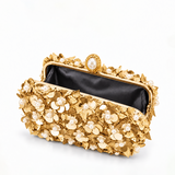 AVIELLE SEQUIN FLORAL GOLD CLUTCH C44388