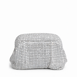NOIRE CRYSTAL MESH CLUTCH SILVER HJ9028