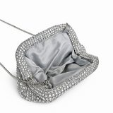 NOIRE CRYSTAL MESH CLUTCH SILVER HJ9028