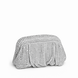 NOIRE CRYSTAL MESH CLUTCH SILVER HJ9028