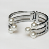 SILVER CELESTIAL CLUSTER PEARL CUFF J2511B03S