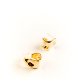 JUNO WARPED STUD EARRINGS GOLD