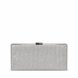 MOLLY SLEEK RHINESTONE SILVER CLUTCH KB334-SILVER