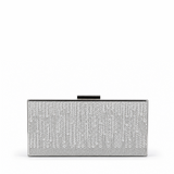 KRISTA RHINESTONE AND PEARL CLUTCH SILVER YX00019