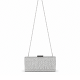 KRISTA RHINESTONE AND PEARL CLUTCH SILVER YX00019