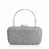 CELESTE DIAMANTE CLUTCH SILVER M0334