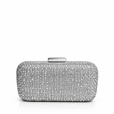 CELESTE DIAMANTE CLUTCH SILVER M0334