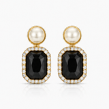 MAELLE PEARL BLACK EARRINGS