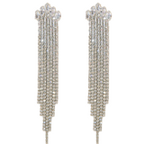 SILVER TASSEL FALL EARRINGS J74E19