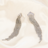 SILVER TASSEL FALL EARRINGS J74E19