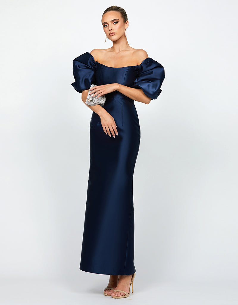 MEREDITH PUFF SLEEVES SCOOPED GOWN B70D08L