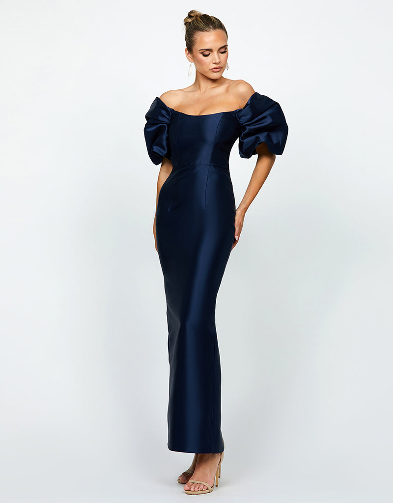 MEREDITH PUFF SLEEVES SCOOPED GOWN B70D08L