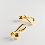 NATALIE TEARDROP STUD EARRINGS GOLD