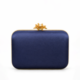 NORELLE FAN EMBELLISHED NAVY CLUTCH OC4437