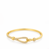 ODETTE DIAMANTE INTERLOCKING GOLD BANGLE